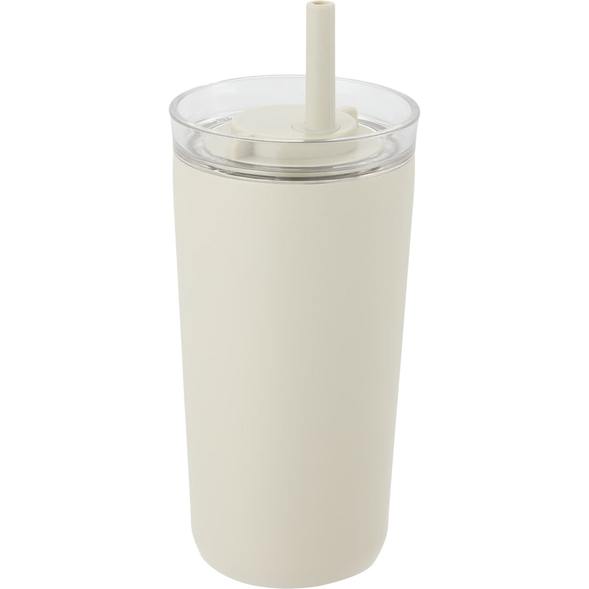 Nina Leakproof Vacuum Tumbler with Straw, 18 oz Laser Engraving - Taupe - Right Angle