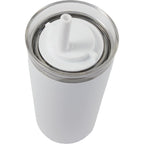 Nina Leakproof Vacuum Tumbler with Straw, 18 oz Laser Engraving - White - Detail 2