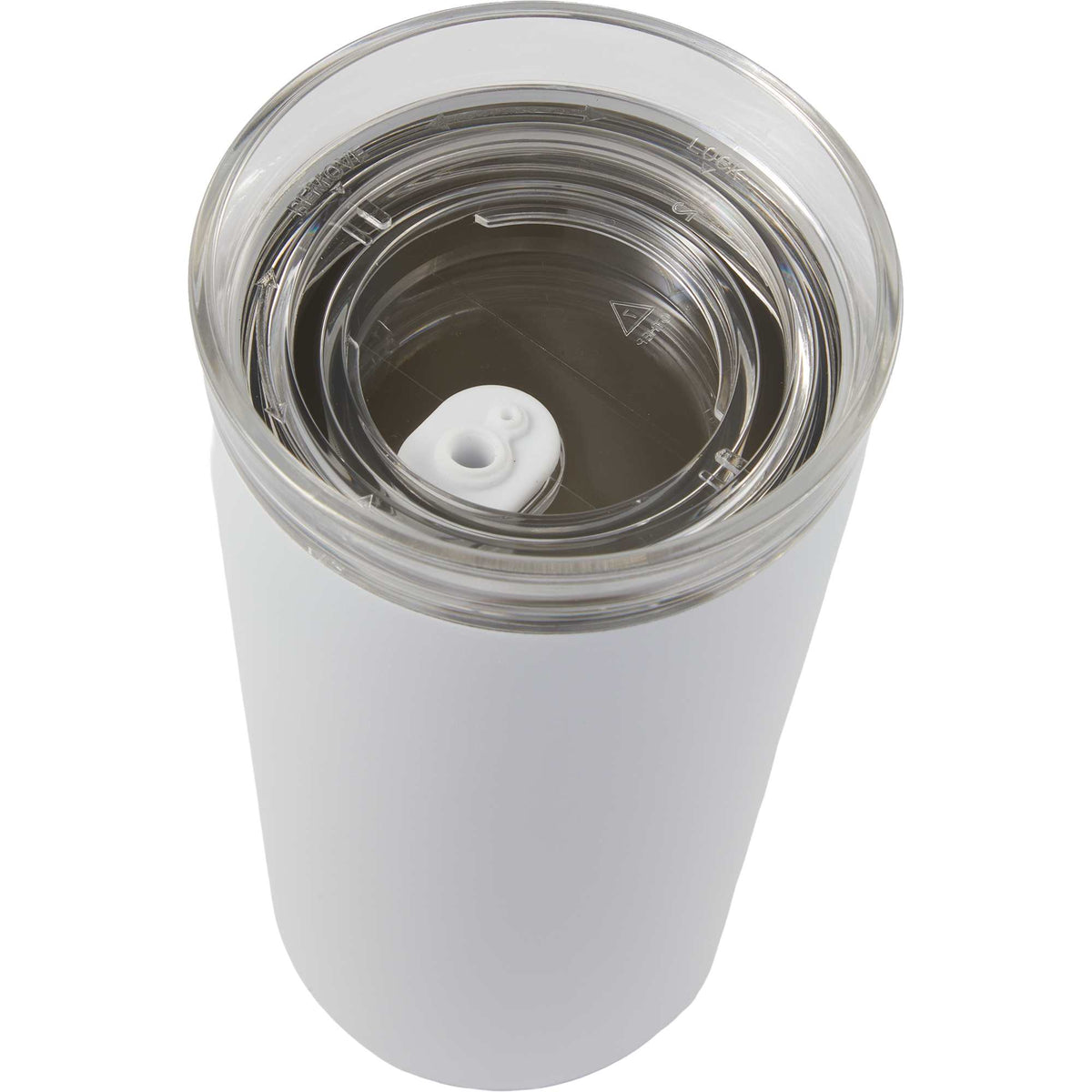 Nina Leakproof Vacuum Tumbler with Straw, 18 oz Laser Engraving - White - Detail 4