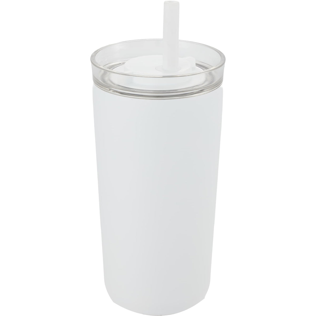 Nina Leakproof Vacuum Tumbler with Straw, 18 oz Laser Engraving - White - Right Angle
