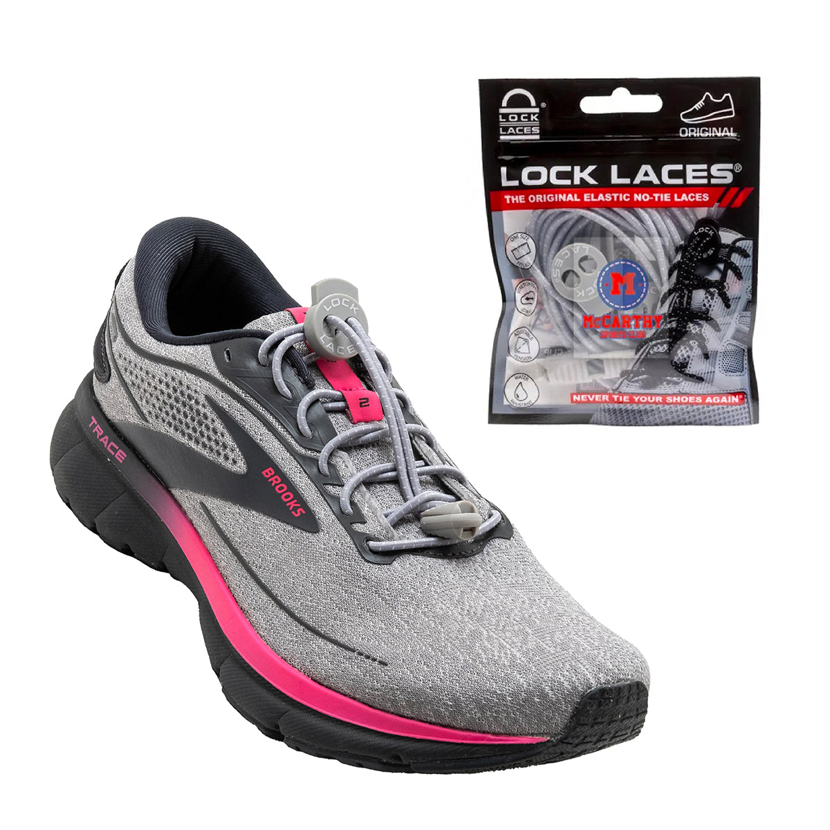 No Tie Shoelaces by Lock Laces - Gray - Label