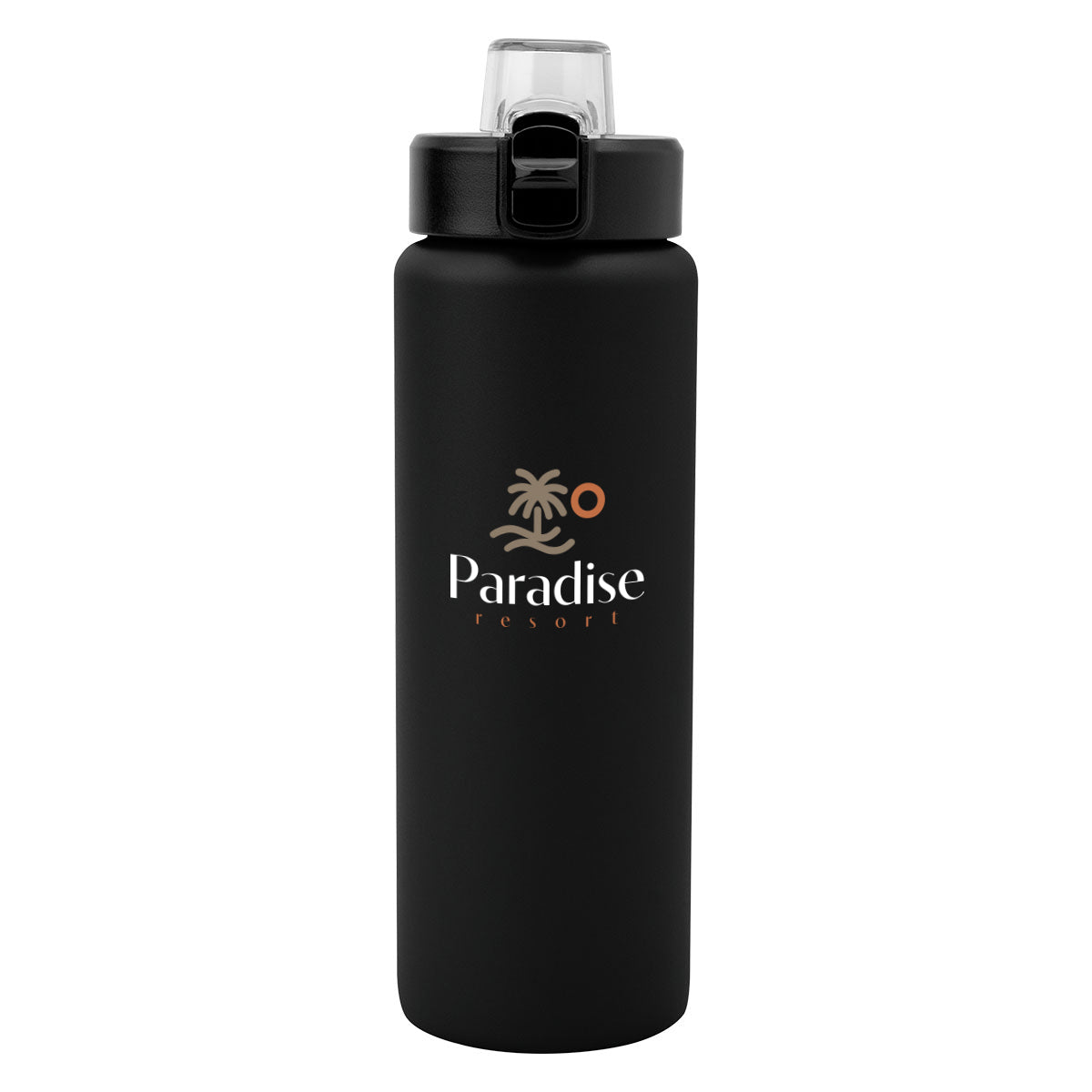 Nolan Recycled Single Wall Stainless Steel Bottle, 30 oz - Black - Colorbrite