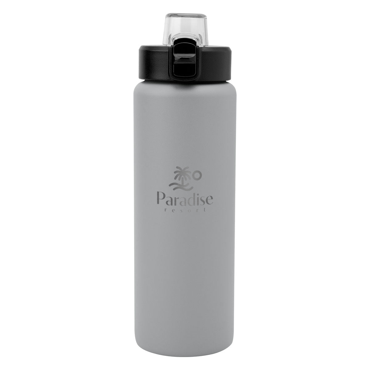 Nolan Recycled Single Wall Stainless Steel Bottle, 30 oz - Gray - Laser Engraving