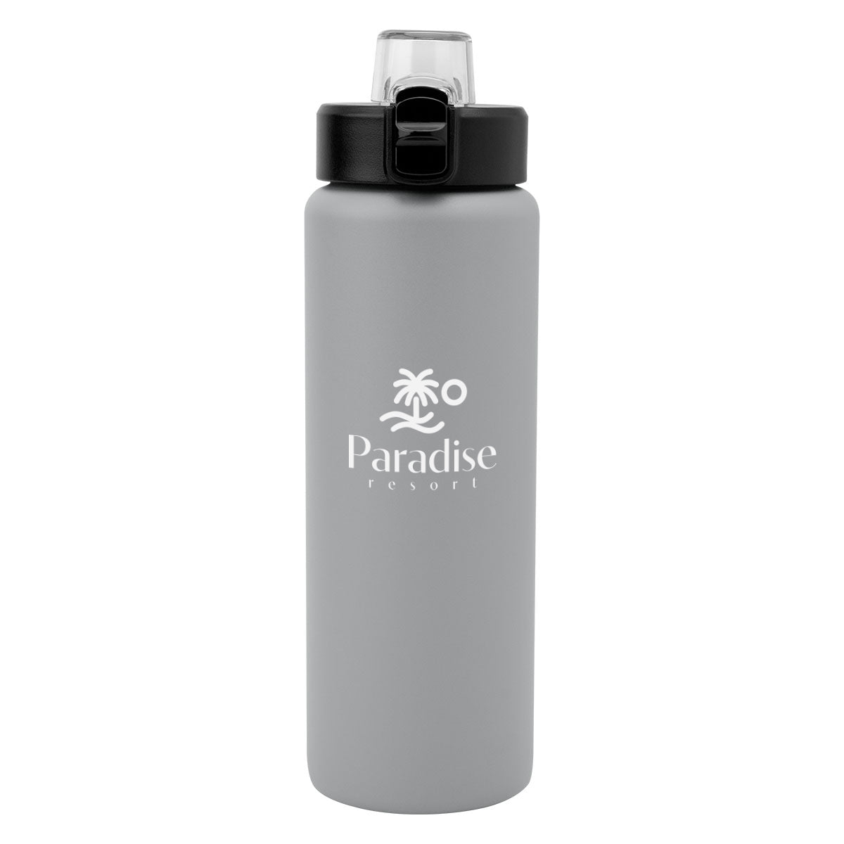 Nolan Recycled Single Wall Stainless Steel Bottle, 30 oz - Gray - Silk Screen
