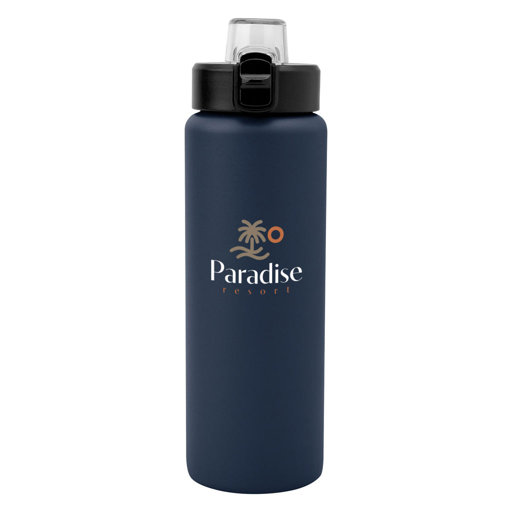 Nolan Recycled Single Wall Stainless Steel Bottle, 30 oz - Navy - Colorbrite