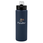 Nolan Recycled Single Wall Stainless Steel Bottle, 30 oz - Navy - Colorbrite
