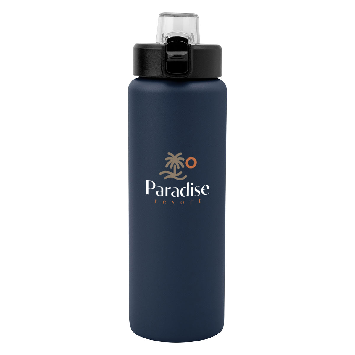 Nolan Recycled Single Wall Stainless Steel Bottle, 30 oz - Navy - Colorbrite