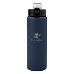 Nolan Recycled Single Wall Stainless Steel Bottle, 30 oz - Navy - Laser Engraving