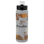 Nolan Recycled Single Wall Stainless Steel Bottle in Full Color, 30 oz - Gray - Megabrite