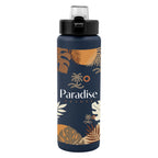 Nolan Recycled Single Wall Stainless Steel Bottle in Full Color, 30 oz - Navy - Megabrite