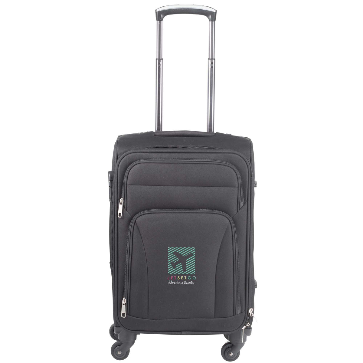 Nomad Expandable Upright Luggage, 21 Inch Embroidery - Black - Front