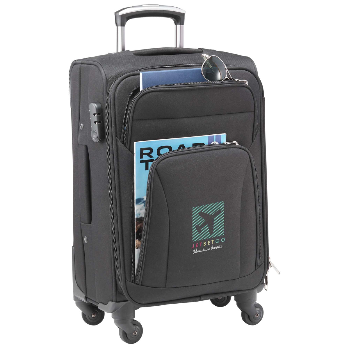 Nomad Expandable Upright Luggage, 21 Inch Embroidery - Black - Photo 2
