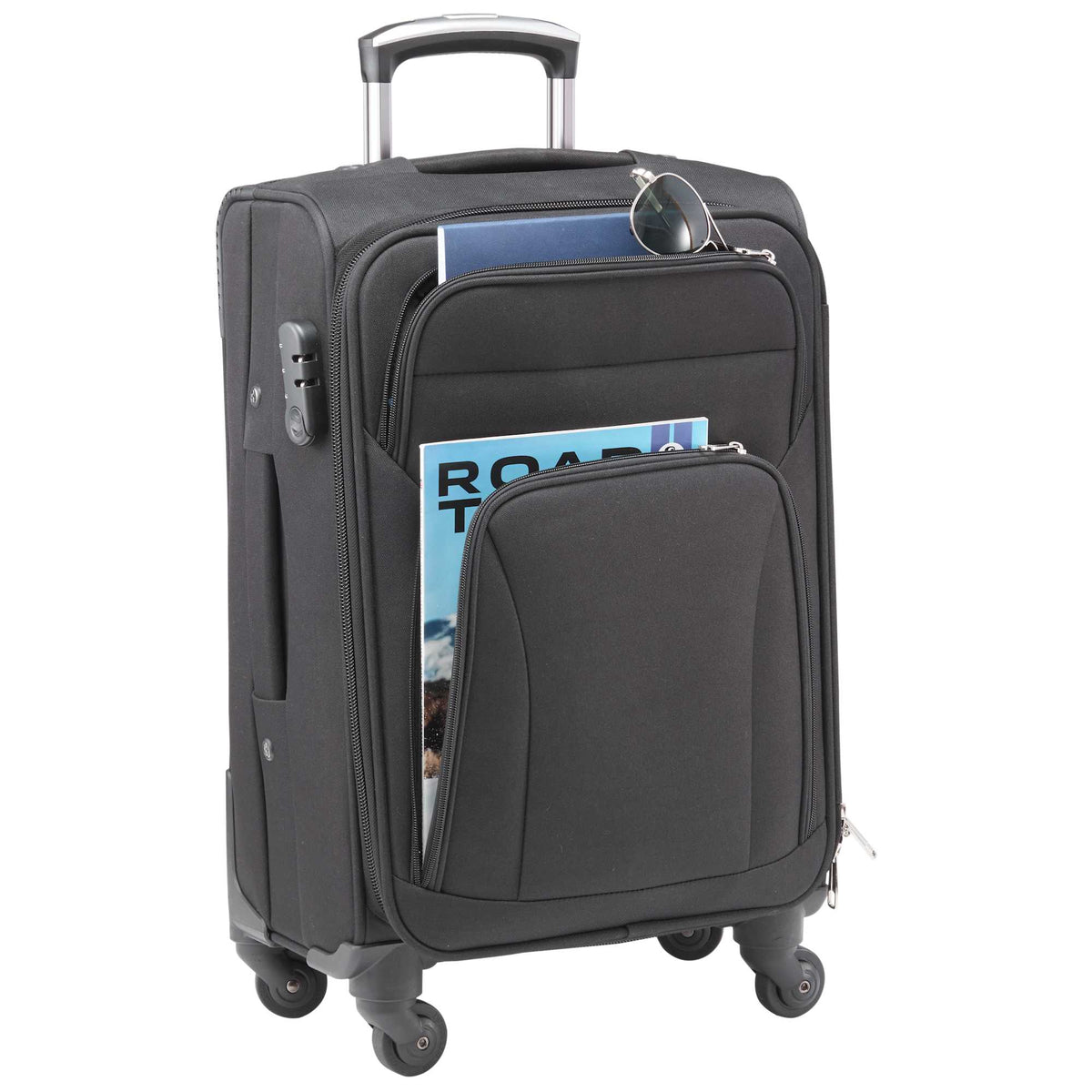 Nomad Expandable Upright Luggage, 21 Inch Embroidery - Black - Photo 5