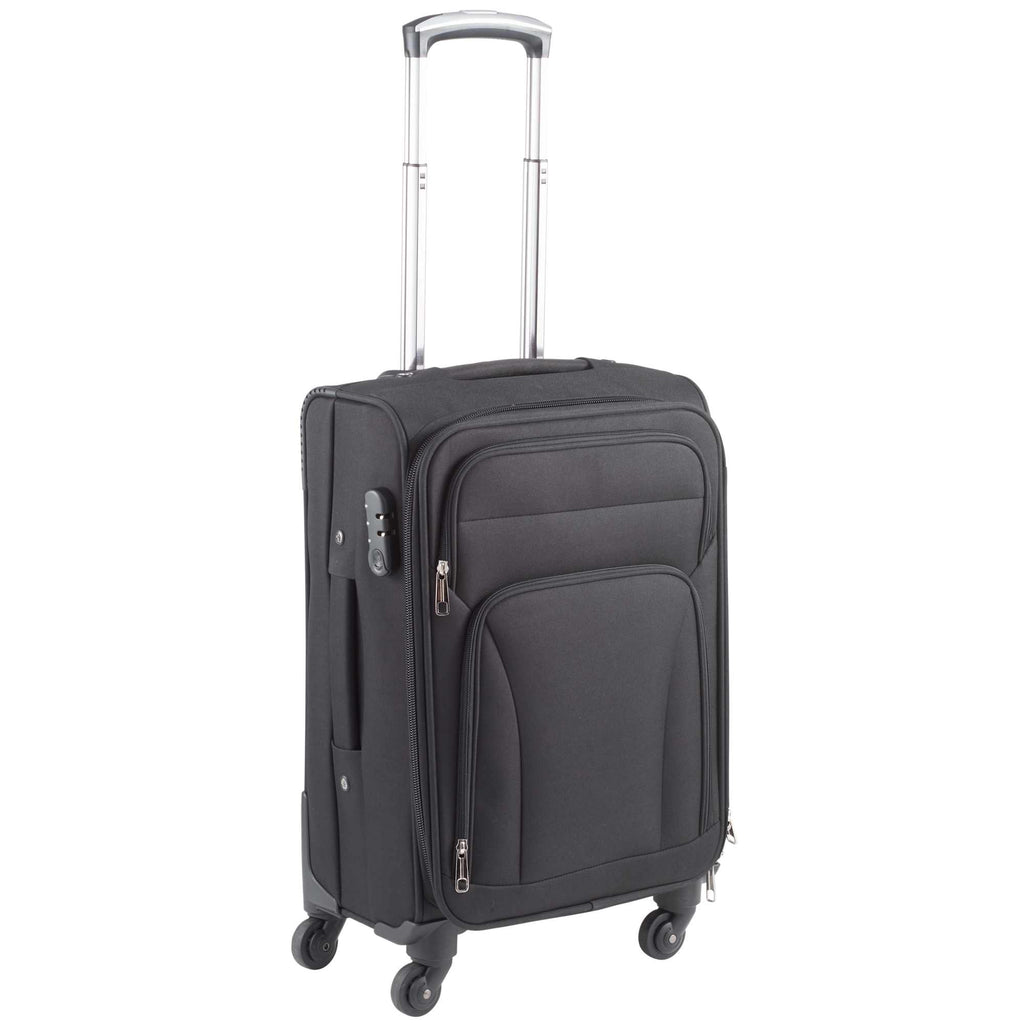 Nomad Expandable Upright Luggage, 21 Inch Embroidery - Black - Right Angle 2