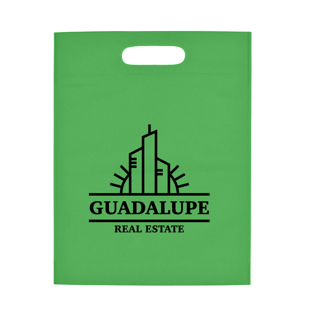 Non-Woven Exhibition Tote Bag, Heat Sealed - Lime Green - Silk Screen
