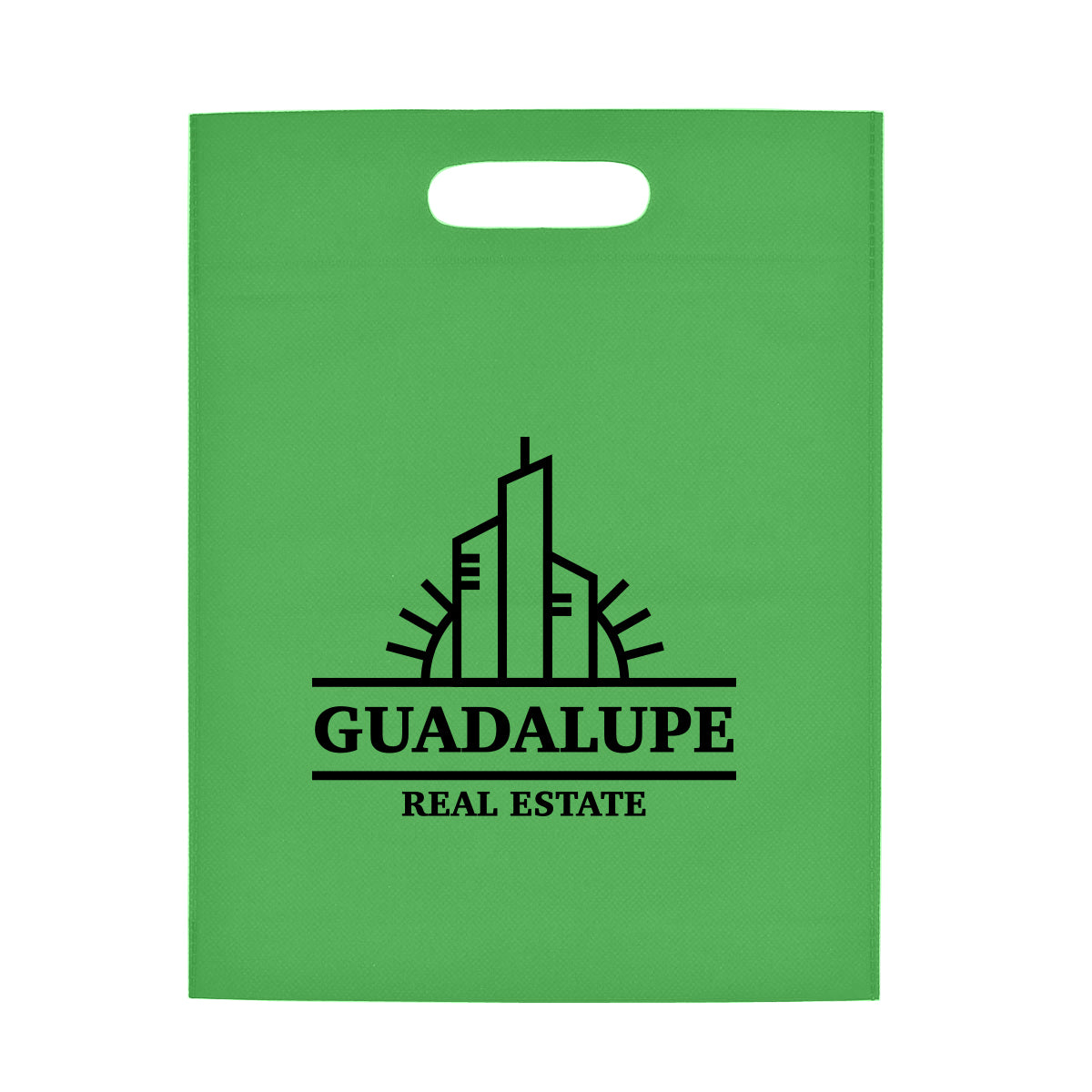 Non-Woven Exhibition Tote Bag, Heat Sealed - Lime Green - Silk Screen
