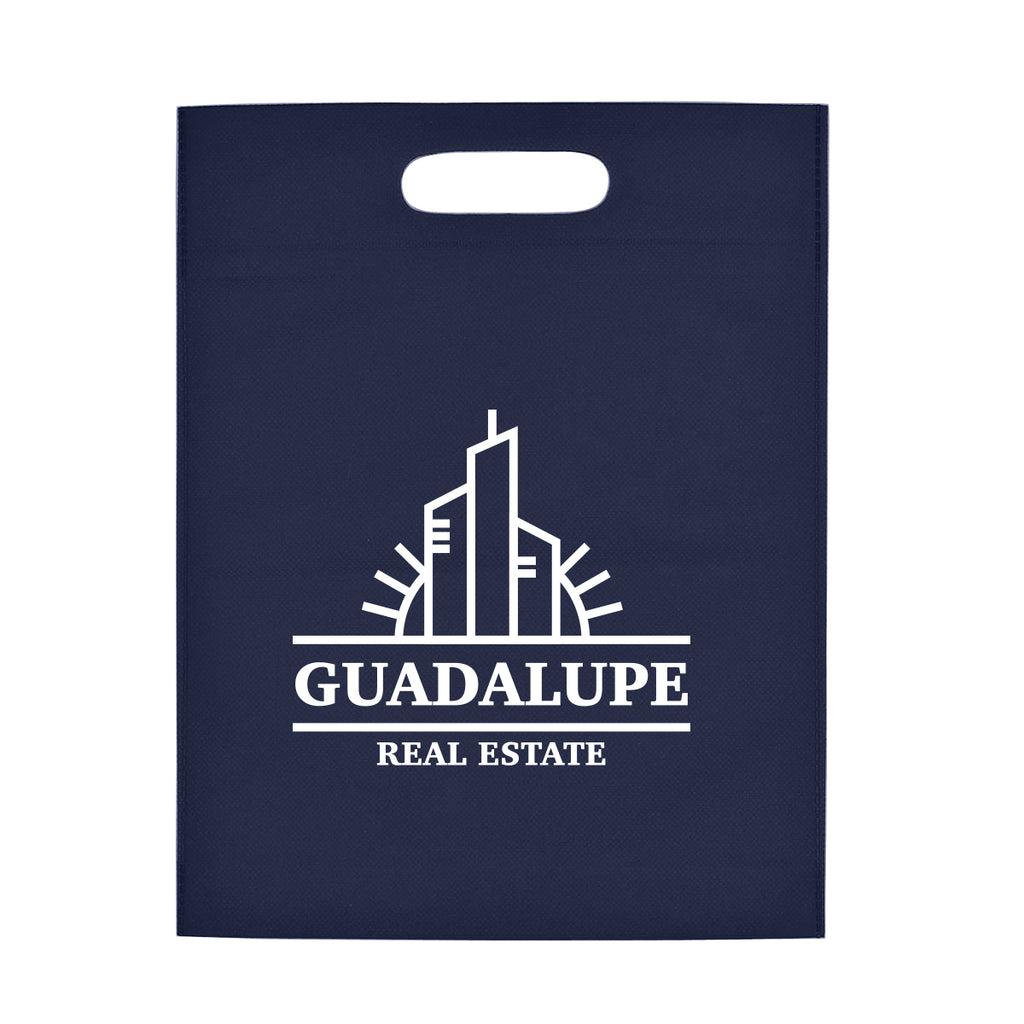 Non-Woven Exhibition Tote Bag, Heat Sealed - Navy - Silk Screen