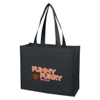 Non-Woven Shopper Tote Bag, Matte Laminated - Black - Colorbrite