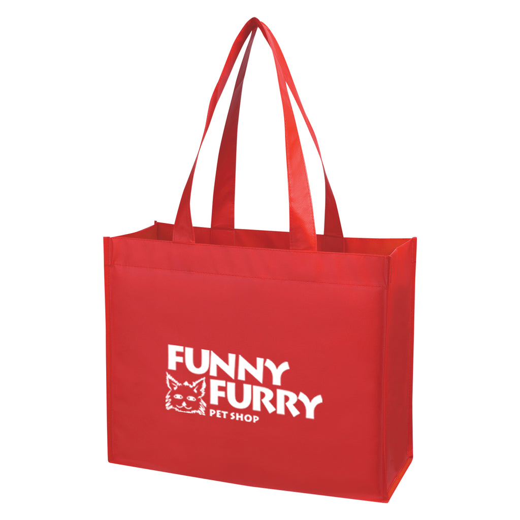 Non-Woven Shopper Tote Bag, Matte Laminated - Silk Screen