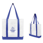 Non-Woven Tote Bag with Colored Trim - Silk Screen