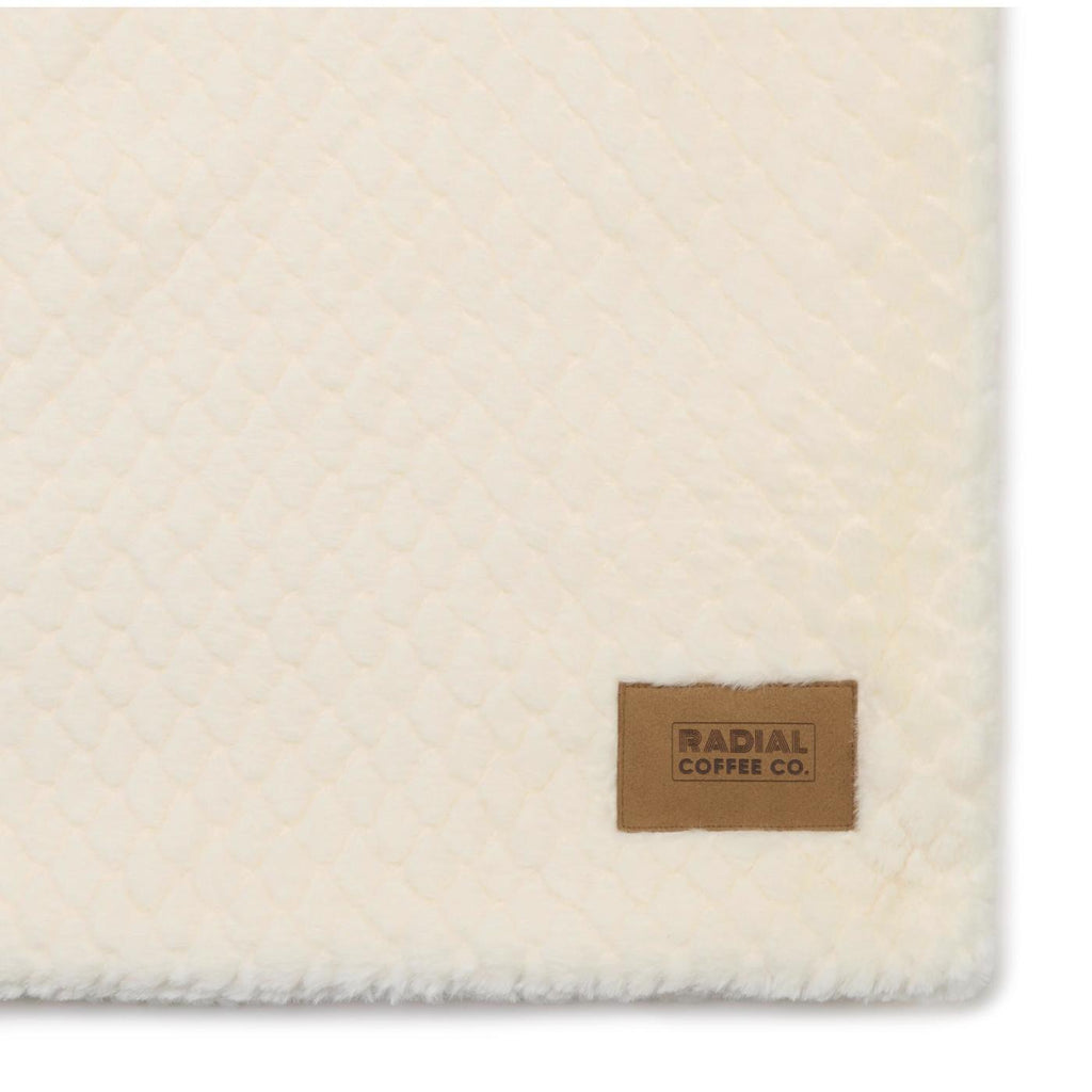 Nordic Plush Throw Blanket in Recycled Polyester, 50 x 70 Inches Laser Engraving - Cream - View 2