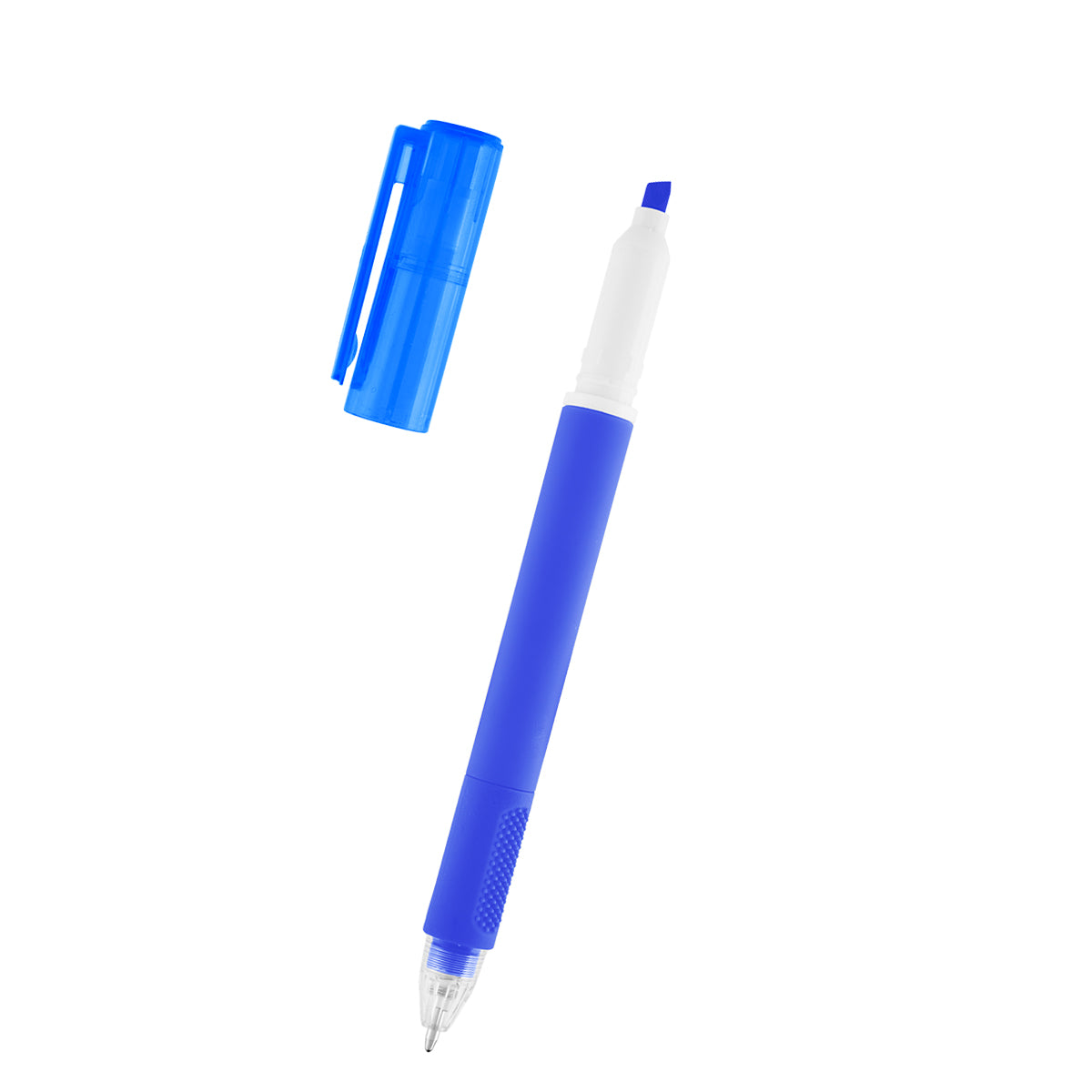 Norelle Highlighter Pen in Recycled ABS - Royal Blue - Open