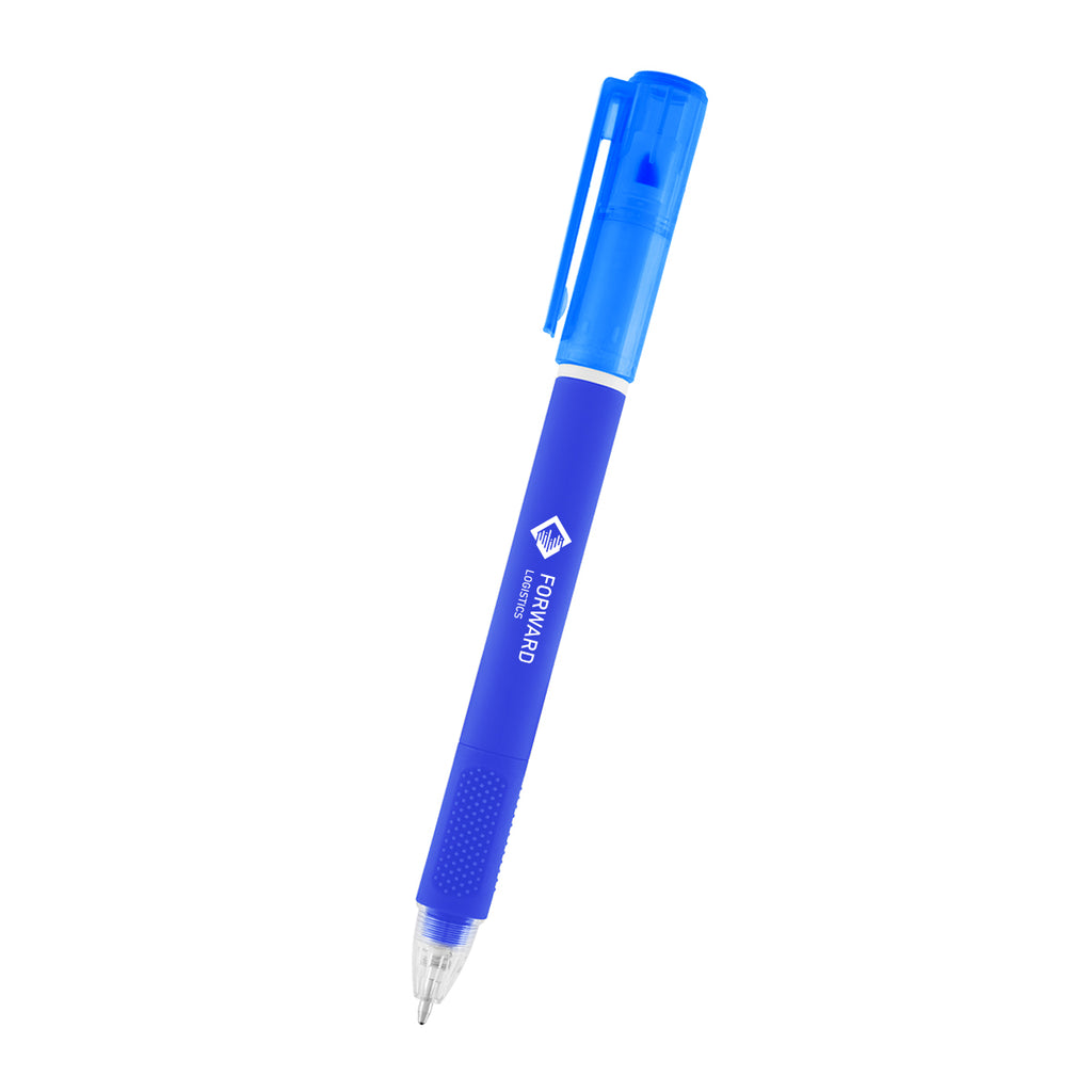 Norelle Highlighter Pen in Recycled ABS - Royal Blue - Silk Screen
