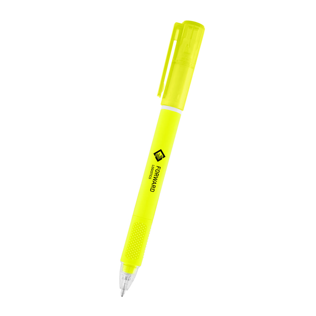 Norelle Highlighter Pen in Recycled ABS - Yellow - Silk Screen