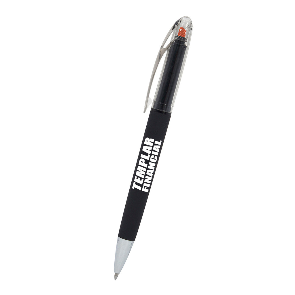 Nori Sleek Write Pen and Highlighter - Orange - Silk Screen