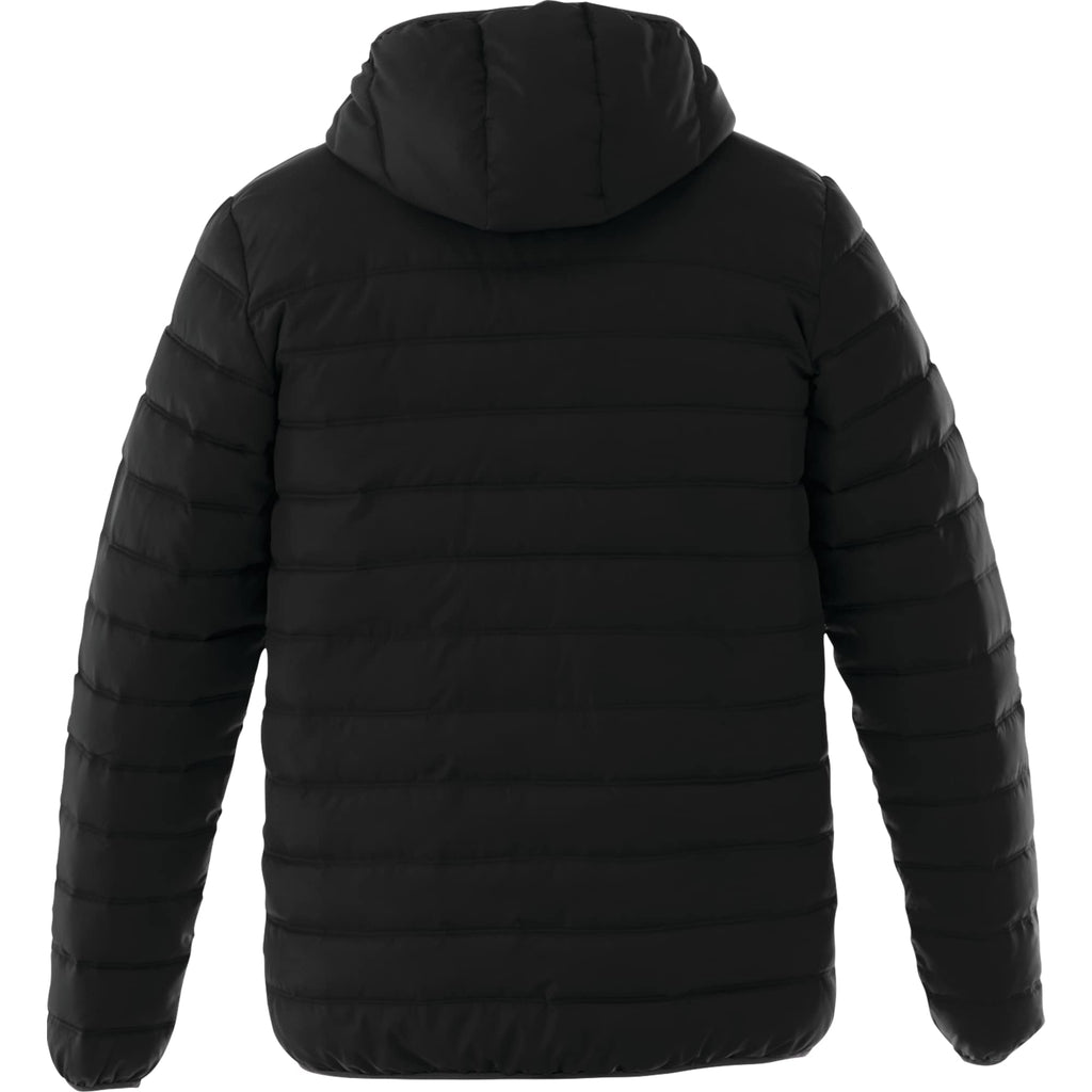 Norquay Hooded Puffer Jacket for Men Embroidery - Black - Back Flat
