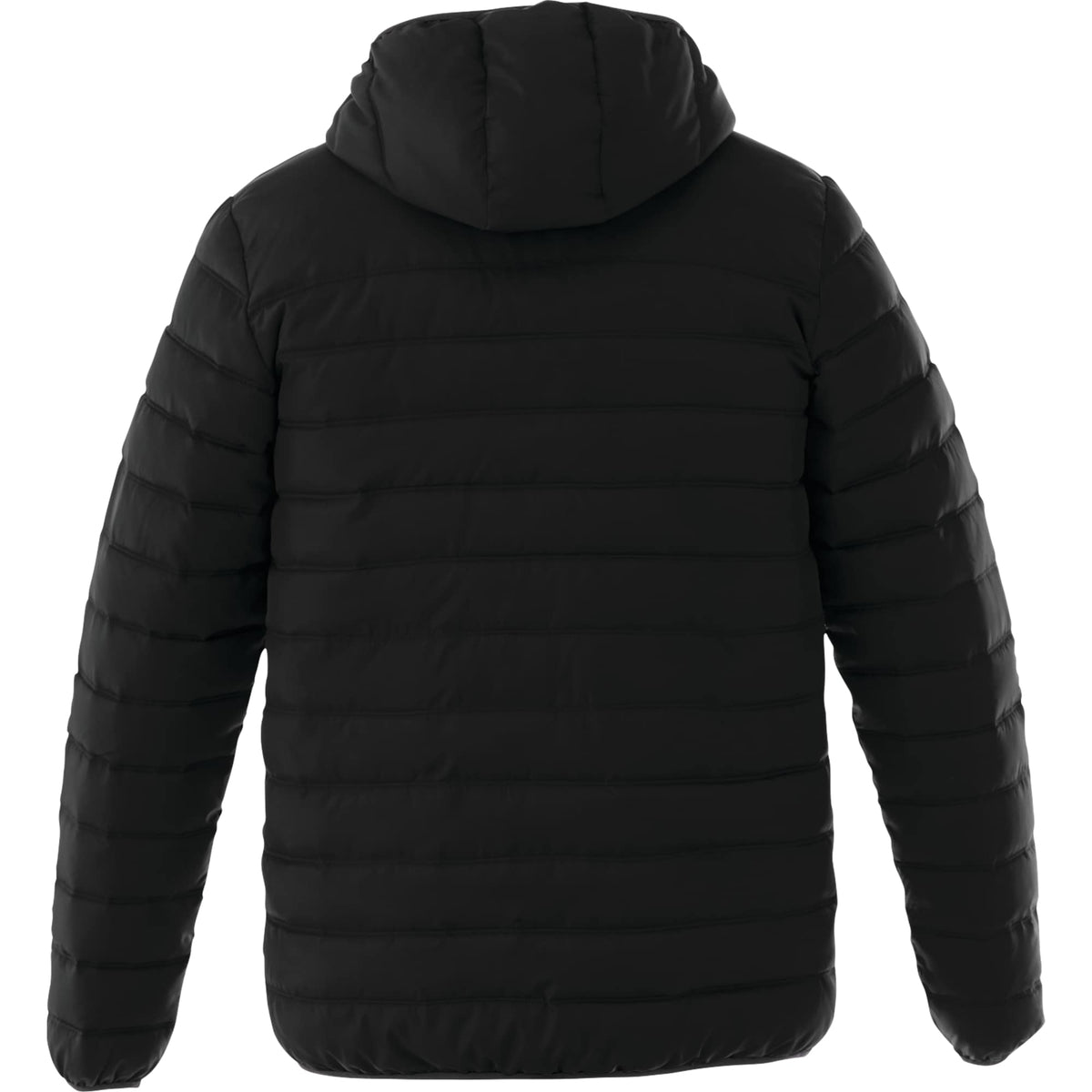 Norquay Hooded Puffer Jacket for Men Embroidery - Black - Back Flat
