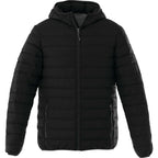 Norquay Hooded Puffer Jacket for Men Embroidery - Black - Front Flat