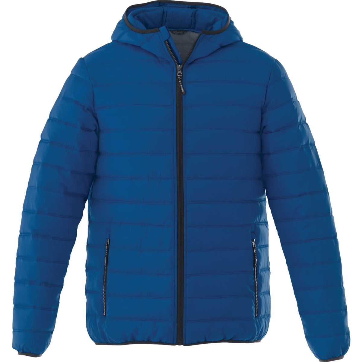 Norquay Hooded Puffer Jacket for Men Embroidery - New Royal - Front Flat