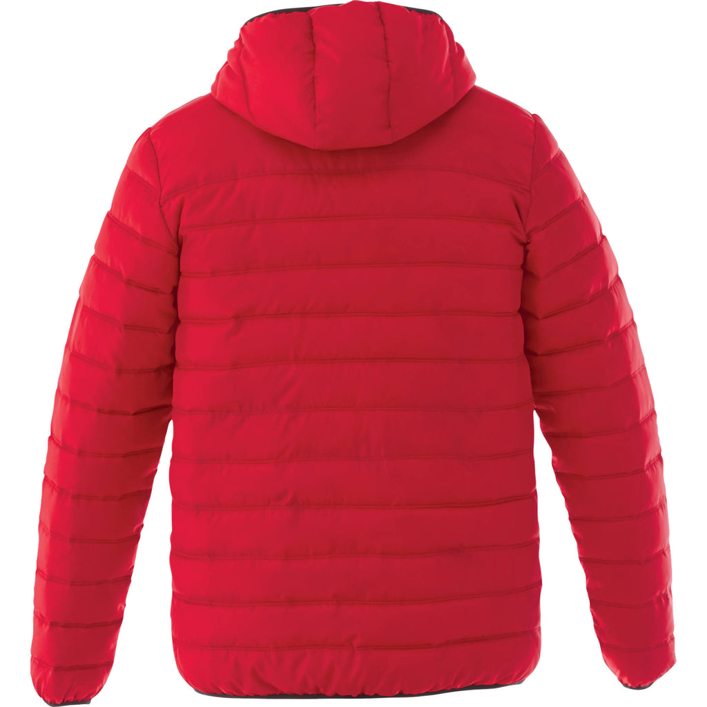 Norquay Hooded Puffer Jacket for Men Embroidery - Team Red - Back Flat