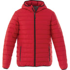 Norquay Hooded Puffer Jacket for Men Embroidery - Team Red - Front Flat