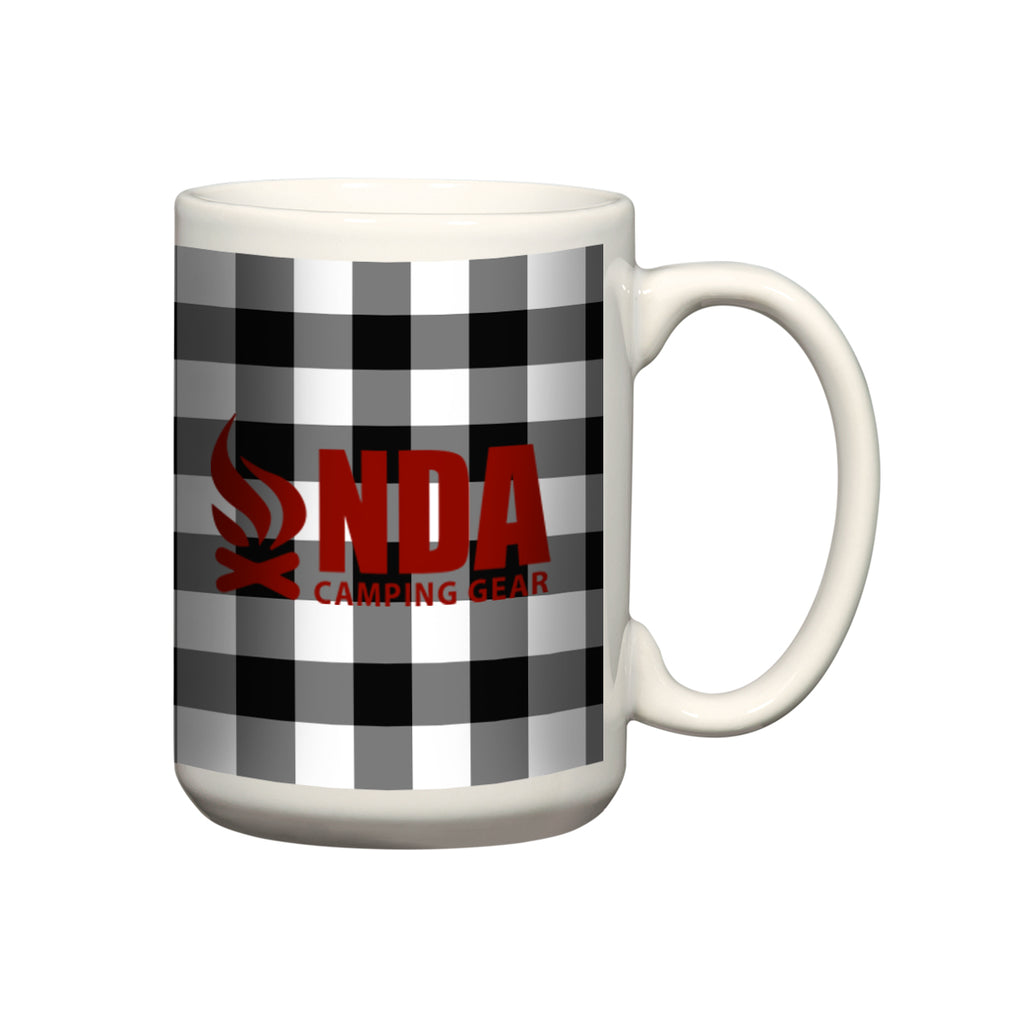 Northwoods Mug, 15 oz - White with Black - Sublimation