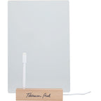 Note Brite LED Acrylic Dry Erase Board with Stand Full Color - Clear - Front