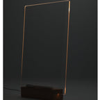 Note Brite LED Acrylic Dry Erase Board with Stand Full Color - Clear - Left Angle