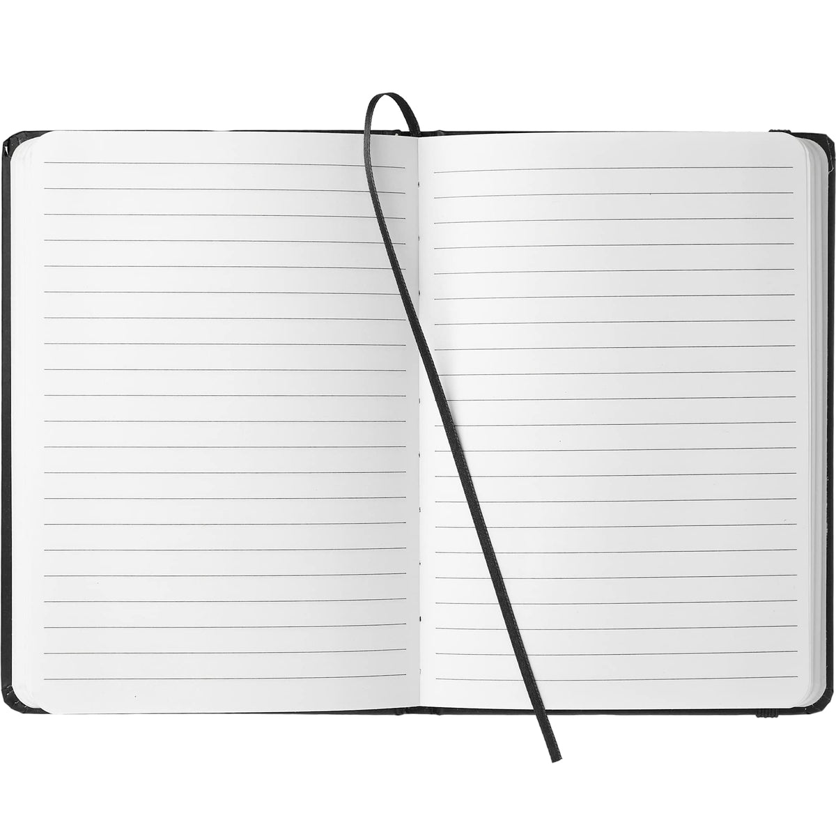 Notebook with Snap Elastic Closure, 5 x 7 Inches - Black - Front 2