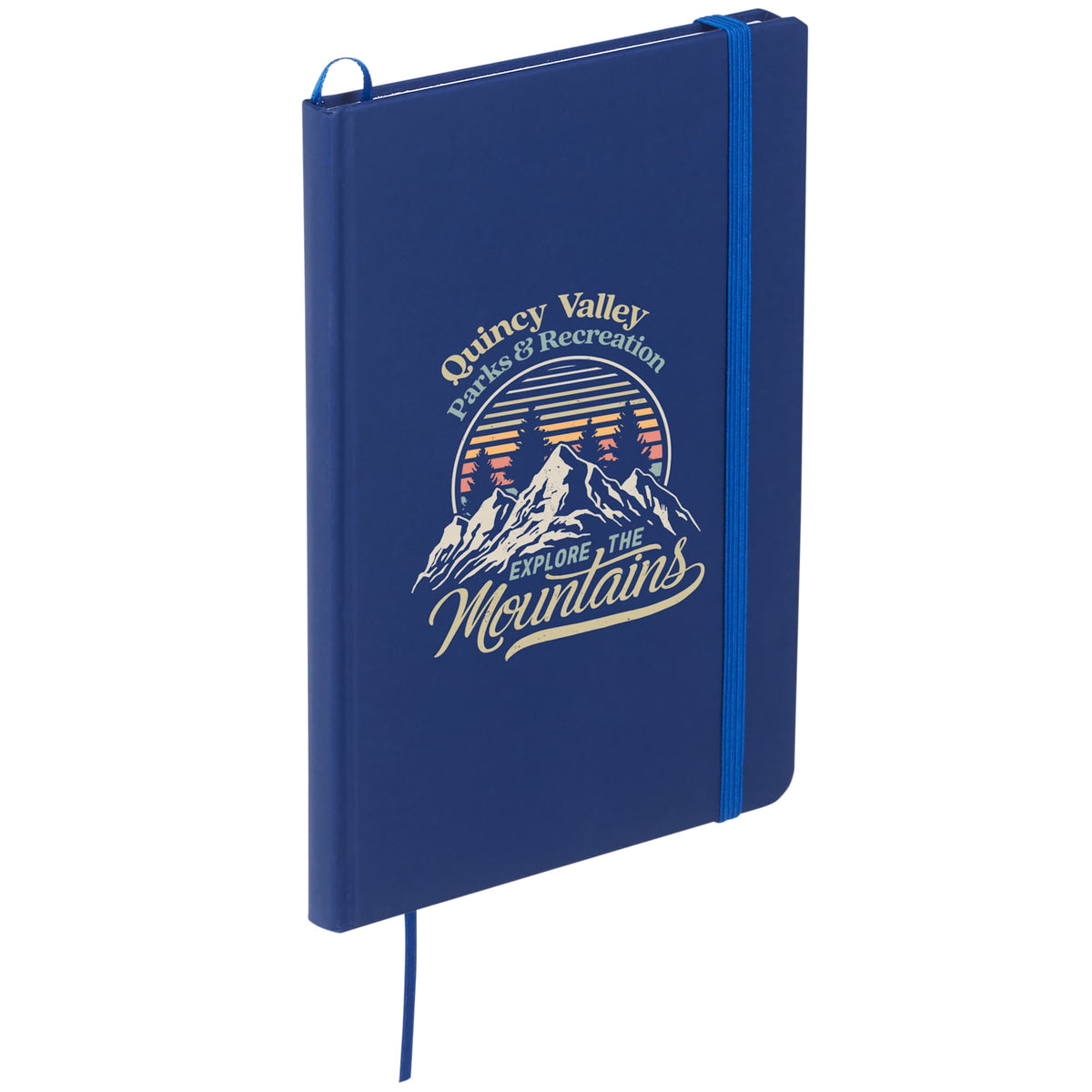 Notebook with Snap Elastic Closure, 5 x 7 Inches Full Color - Blue - Photo