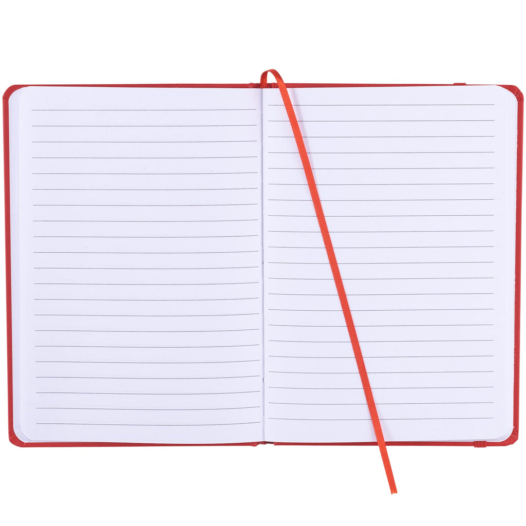 Notebook with Snap Elastic Closure, 5 x 7 Inches Full Color - RED - Front 2