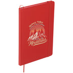 Notebook with Snap Elastic Closure, 5 x 7 Inches Full Color - RED - Right Angle