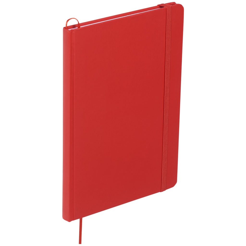 Notebook with Snap Elastic Closure, 5 x 7 Inches - RED - Right Angle 2
