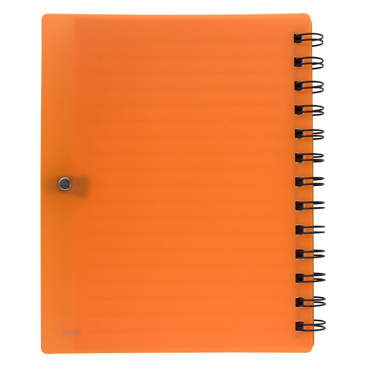 Notebook with Three Pockets - Orange - Back
