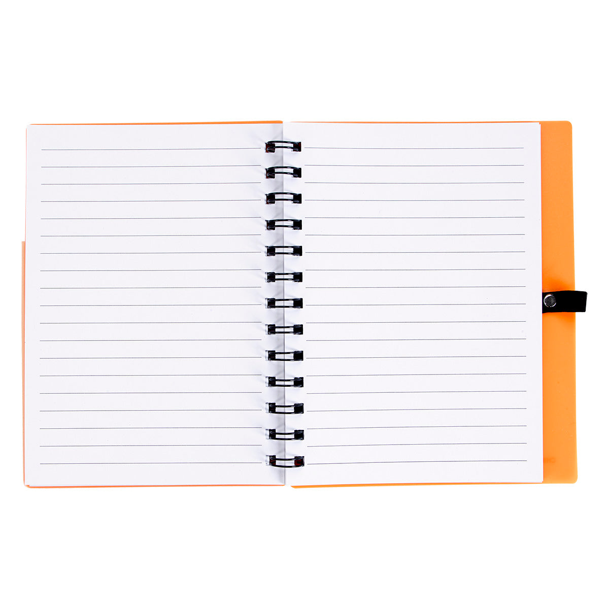 Notebook with Three Pockets - Orange - Open