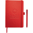 Nova Hardcover Journal and Square Pen Set, 5.5 x 8.5 Inches Full Color - Red - Front