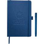 Nova Hardcover Journal and Square Pen Set, 5.5 x 8.5 Inches - Navy - Front