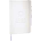 Nova Hardcover Journal and Square Pen Set, 5.5 x 8.5 Inches - White - Photo