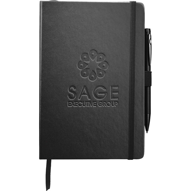 Nova Hardcover Journal with Accordion Pocket, 5.5 x 8.5 Inches