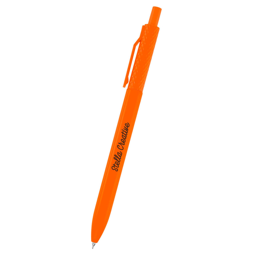 Novi Gel Pen in Recycled ABS Full Color - Orange - Silk Screen
